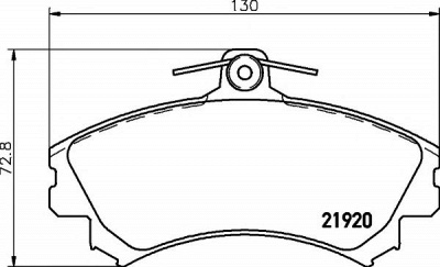 HELLA PAGID 8db355016681 -  Комплект тормозных колодок, дисковый тормоз